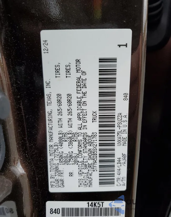 5TFMA5DB5SX271783: 90078695