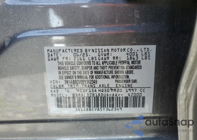 3N1AB8CV8SY362349: 90541795