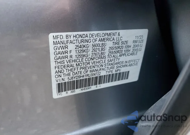 5J8YD9H41RL004722: 87055995