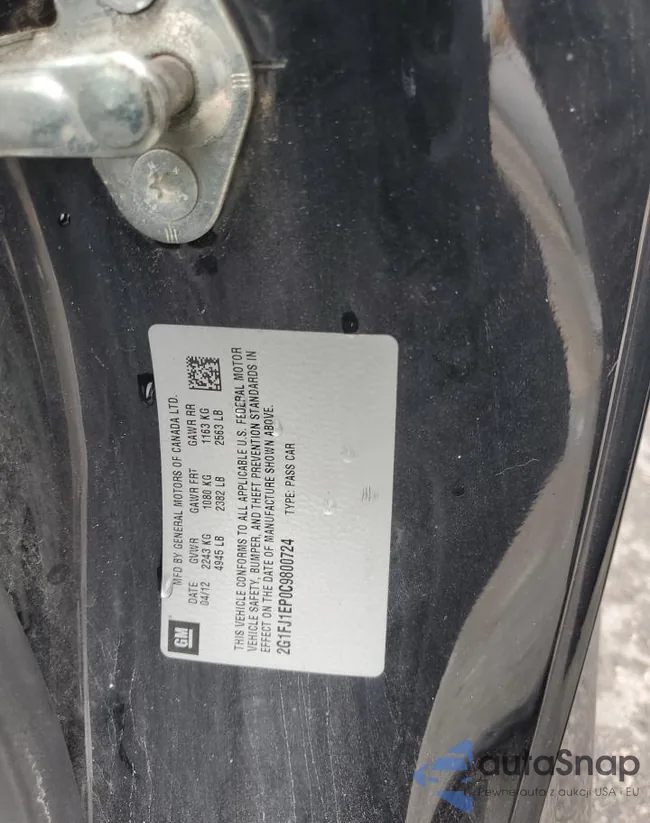 2G1FJ1EP0C9800724: 86187225