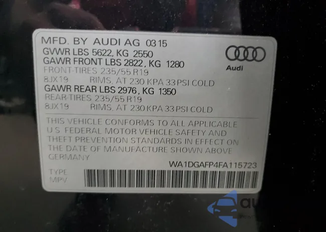 WA1DGAFP4FA115723: 85075525