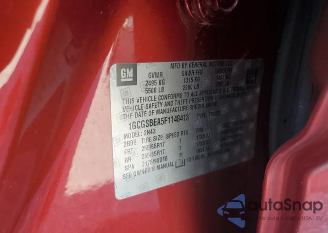 1GCGSBEA5F1148413: 84884275