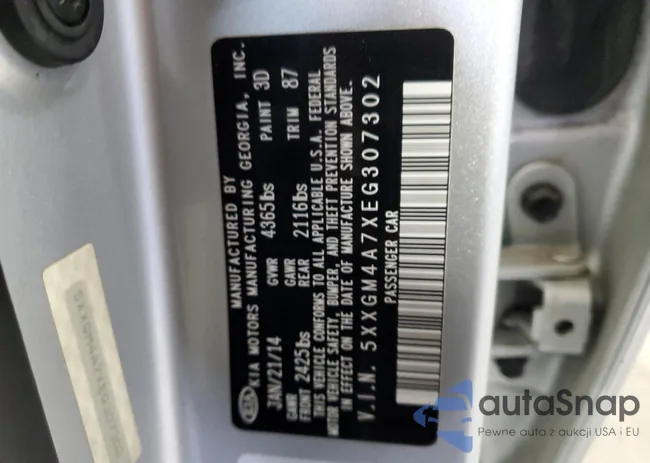 5XXGM4A7XEG307302: 89550605