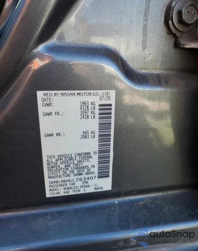 1N4BL4BV4LC263407: 87004405