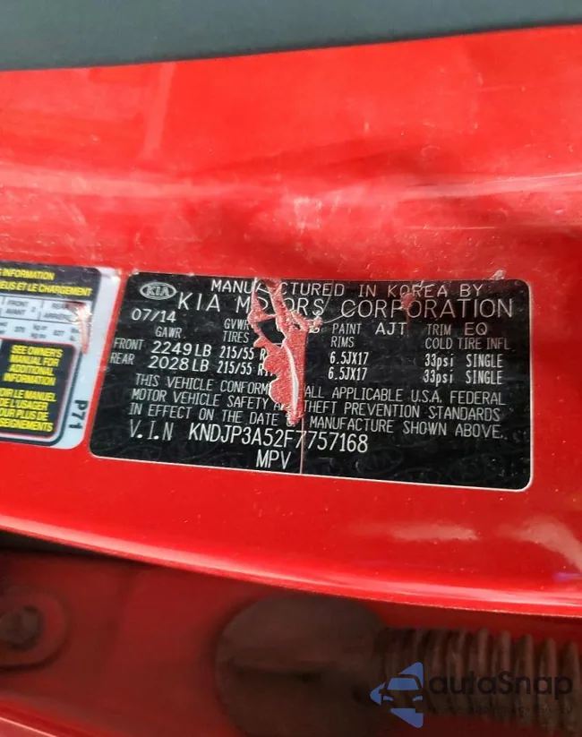 KNDJP3A52F7757168: 85646825