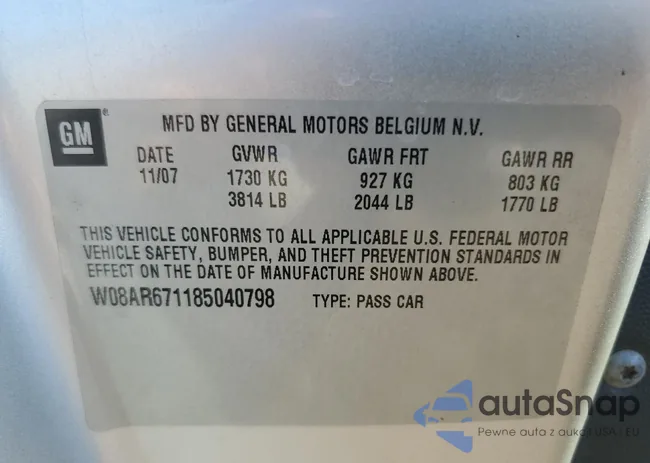 W08AR671185040798: 90871445