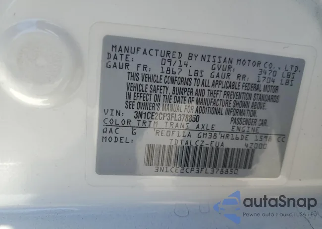 3N1CE2CP3FL378850: 84642935