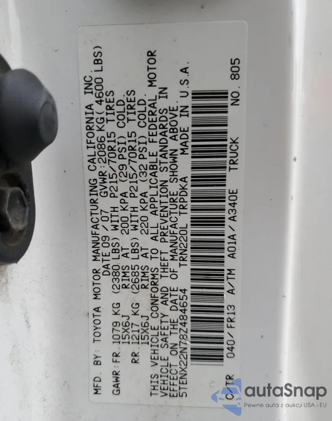 5TENX22N78Z484654: 82347895