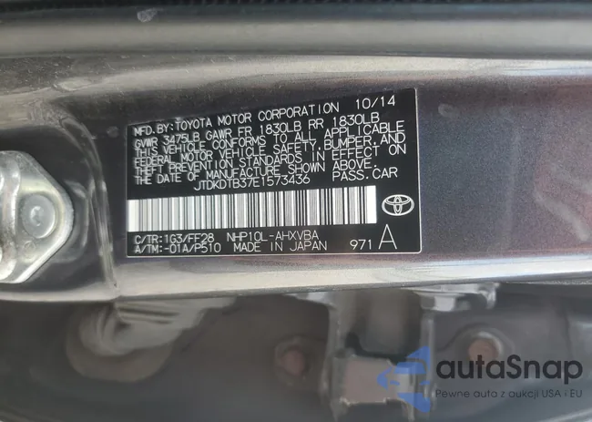 JTDKDTB37E1573436: 85760175