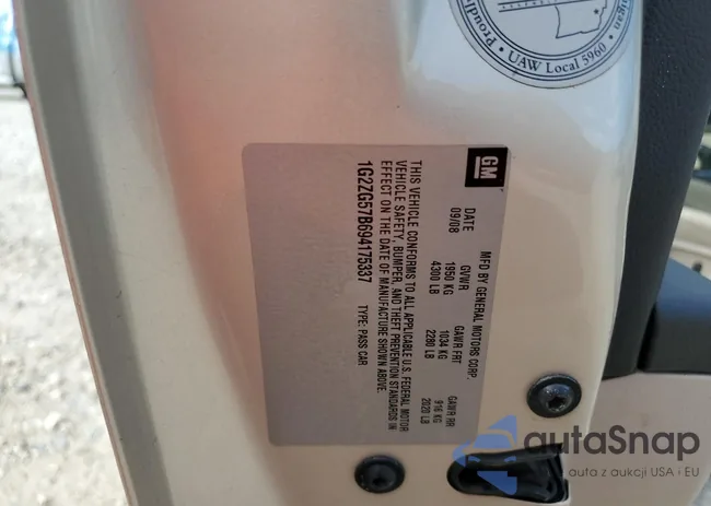 1G2ZG57B694175337: 87108485