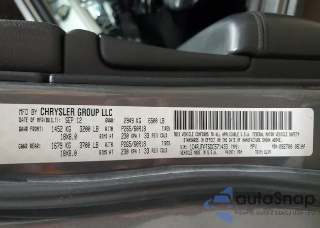 1C4RJFAT6DC571433: 89443505