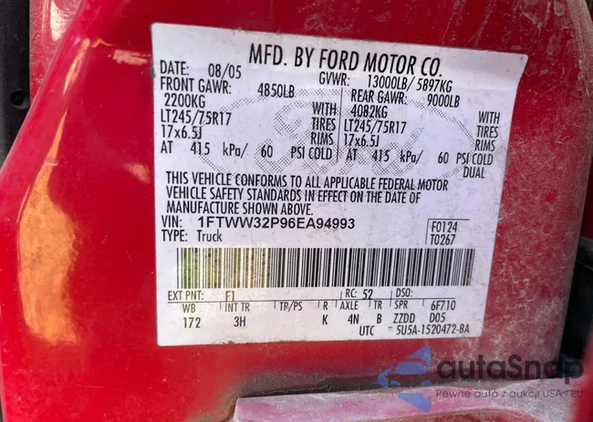 1FTWW32P96EA94993: 89651495