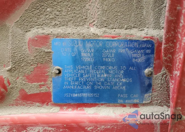 JS2YB413785105152: 86293605