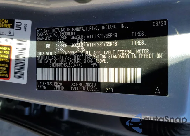 5TDHBRCH6LS007748: 84754085