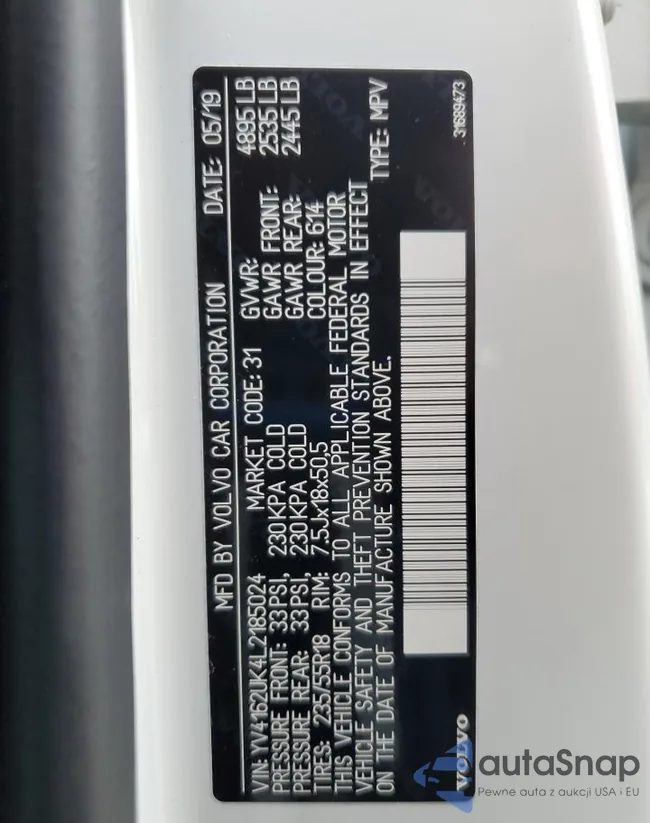 YV4162UK4L2185024: 85941665