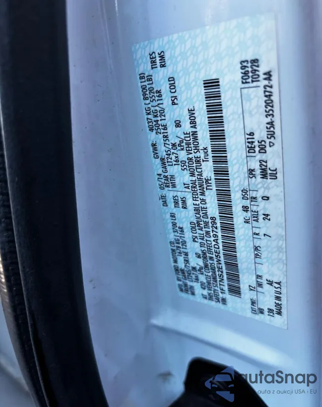 1FTNS2EW5EDA97298: 89735735