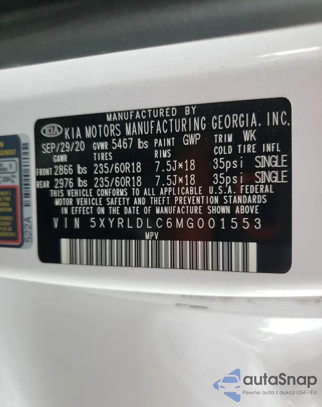 5XYRLDLC6MG001553: 89501355