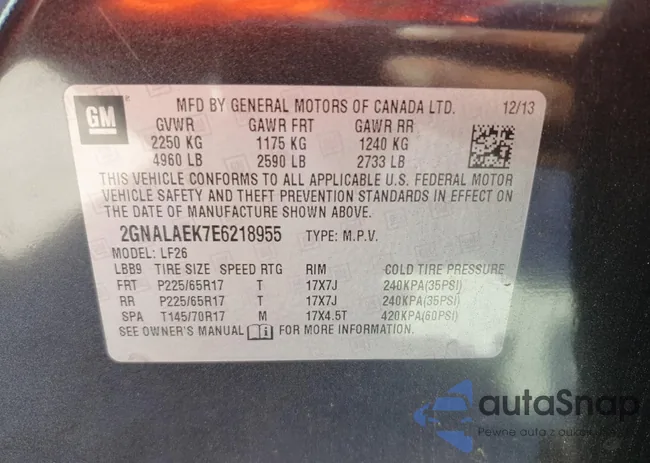 2GNALAEK7E6218955: 89659935