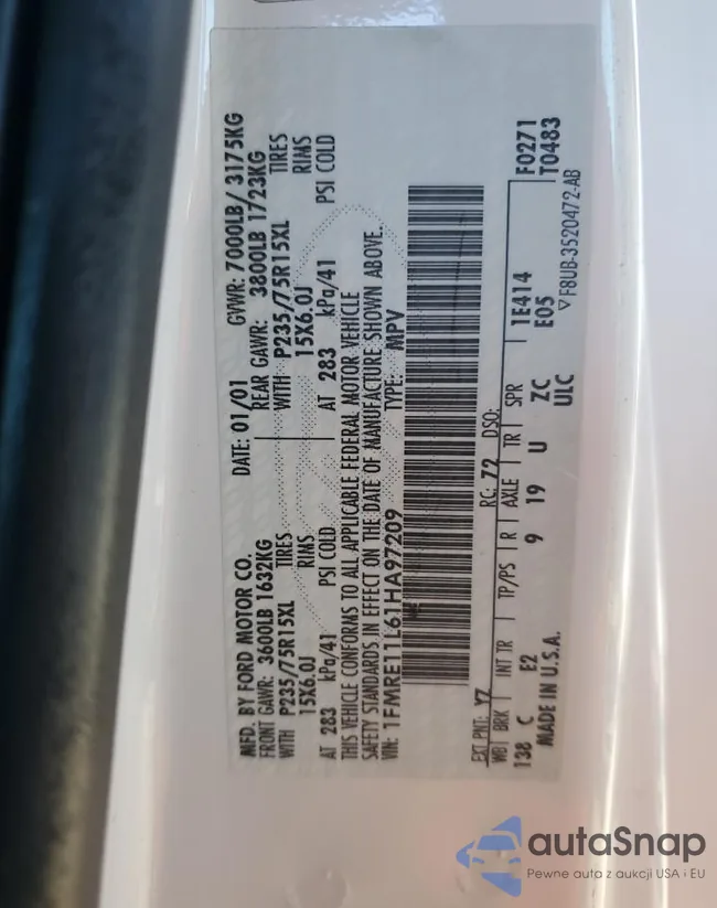 1FMRE11L61HA97209: 89450485