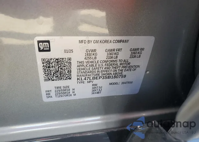 KL47LBEP3SB180759: 89886745