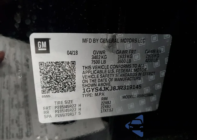 1GYS4JKJ8JR319145: 87267425