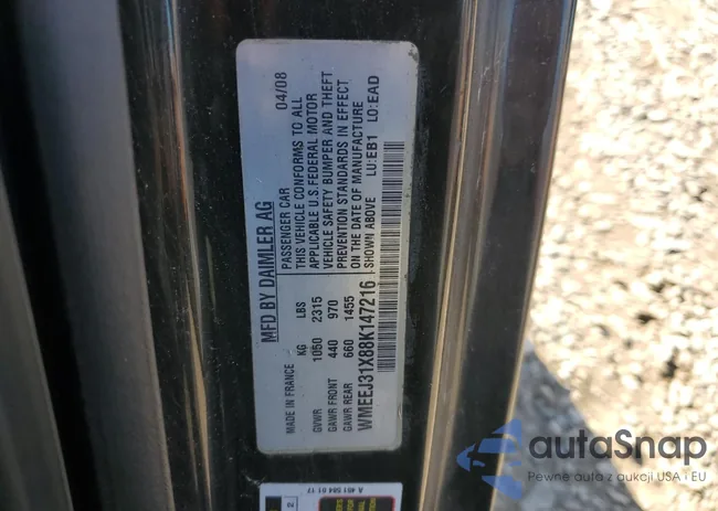 WMEEJ31X88K147216: 89548425