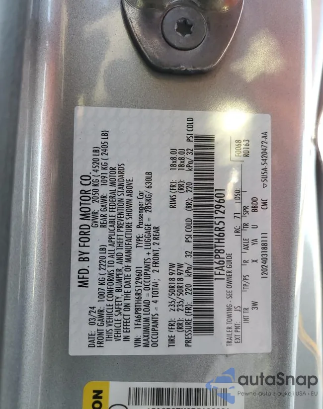 1FA6P8TH6R5129601: 90647085