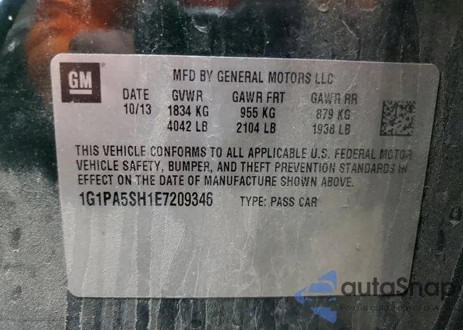 1G1PA5SH1E7209346: 90811405