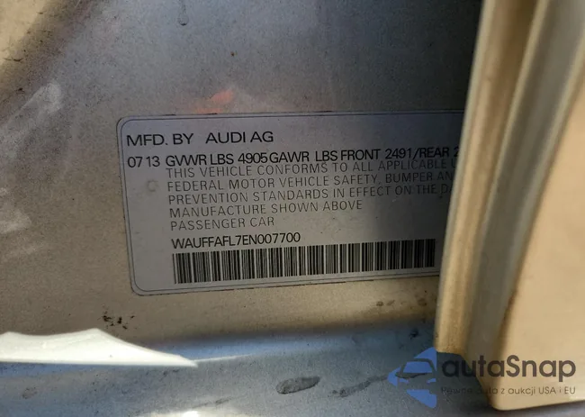 WAUFFAFL7EN007700: 90829185