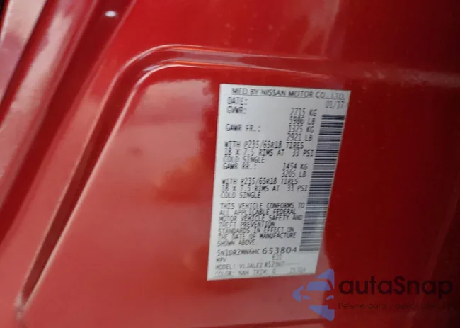 5N1DR2MN6HC653804: 87097645