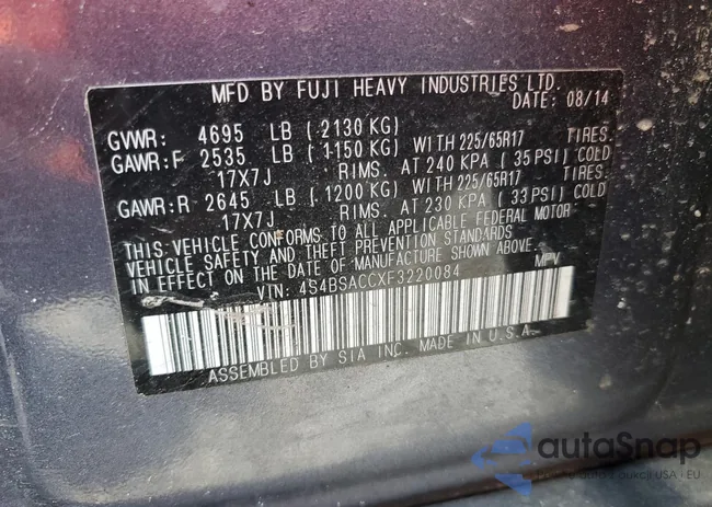 4S4BSACCXF3220084: 86647265