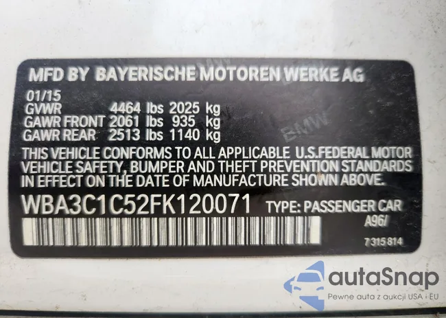 WBA3C1C52FK120071: 85419815