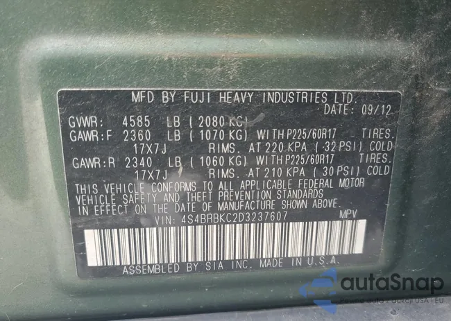 4S4BRBKC2D3237607: 84462475