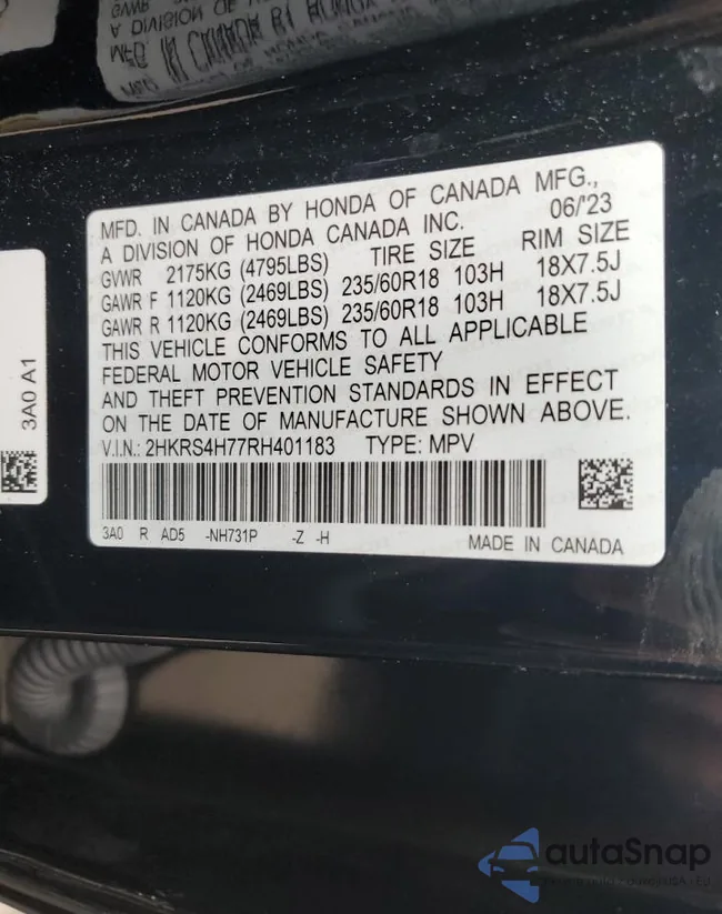 2HKRS4H77RH401183: 87038045