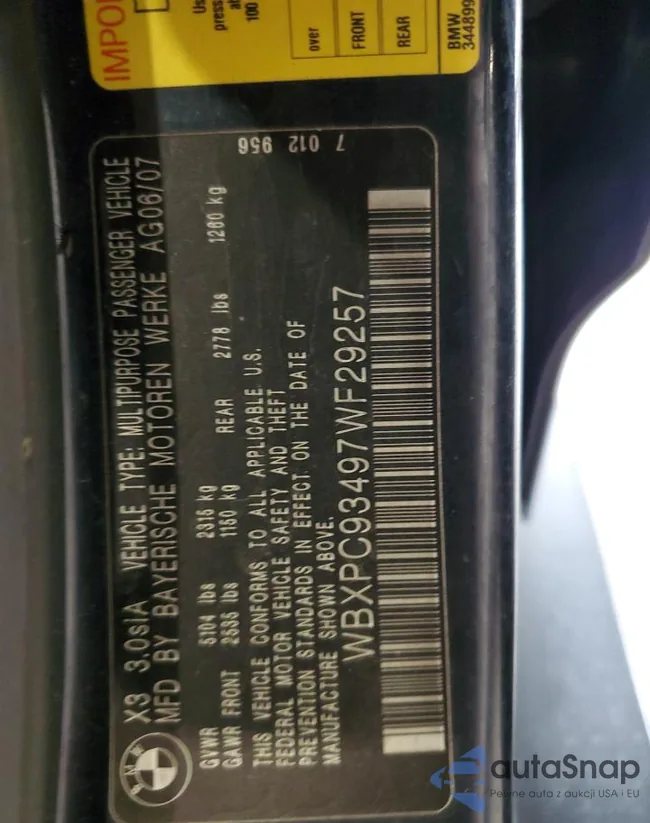 WBXPC93497WF29257: 86260095