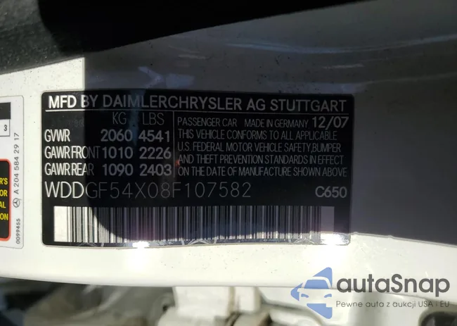 WDDGF54X08F107582: 85131065