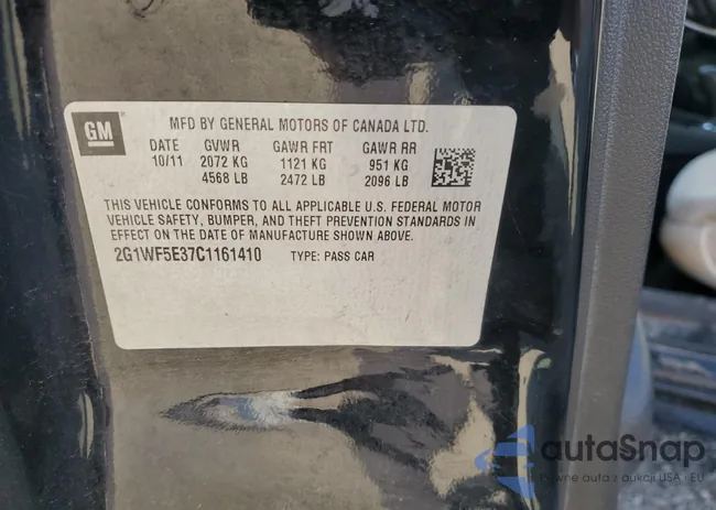 2G1WF5E37C1161410: 89860455