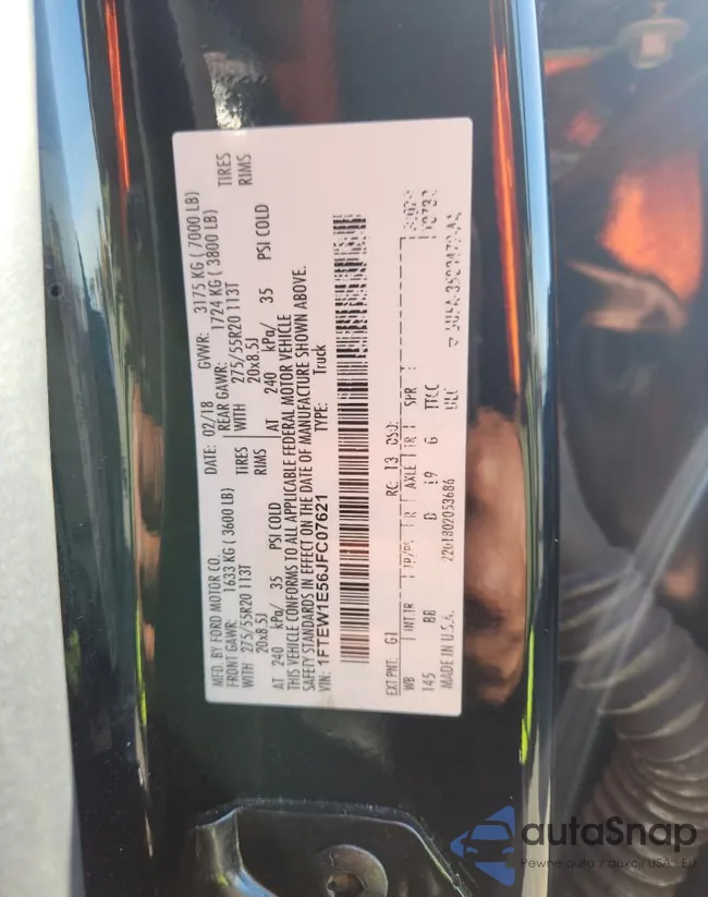 1FTEW1E56JFC07621: 89619015