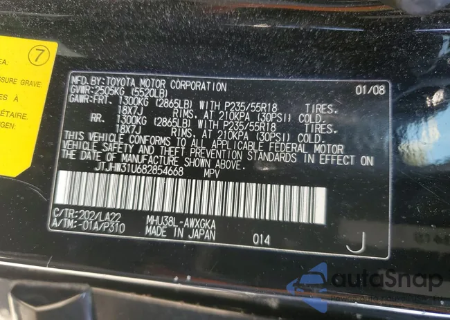 JTJHW31U682854668: 85336305