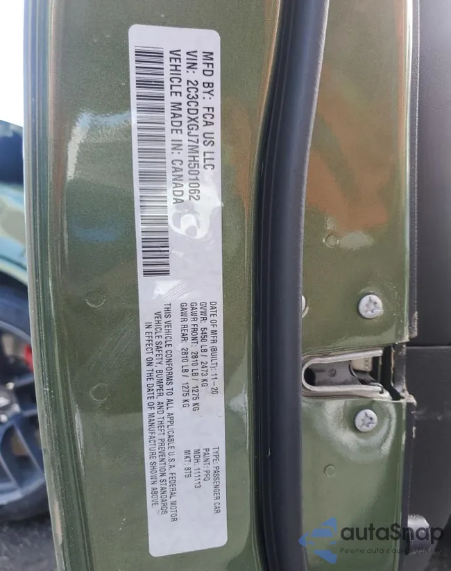 2C3CDXGJ7MH501062: 86139385