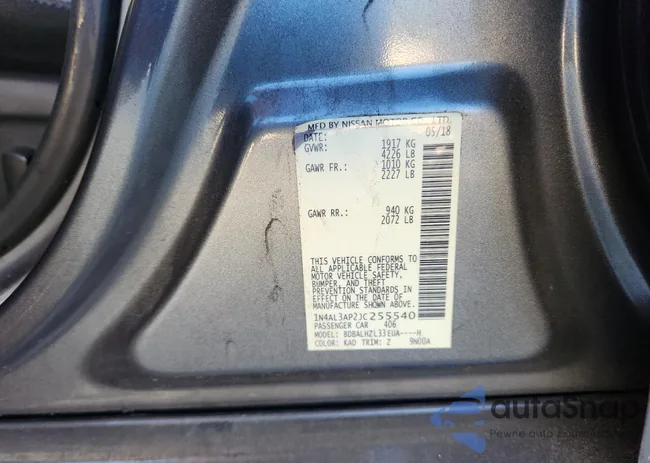 1N4AL3AP2JC255540: 86061455