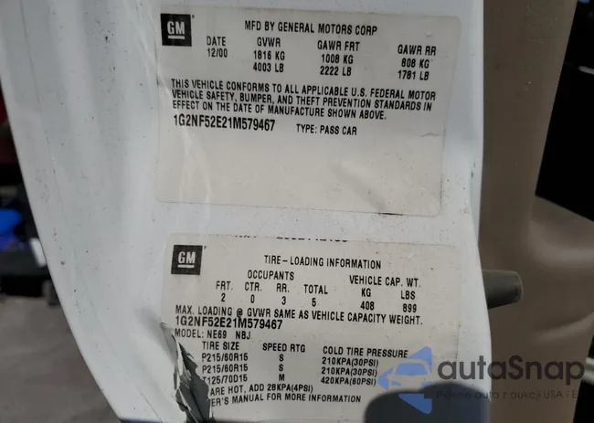 1G2NF52E21M579467: 89816655