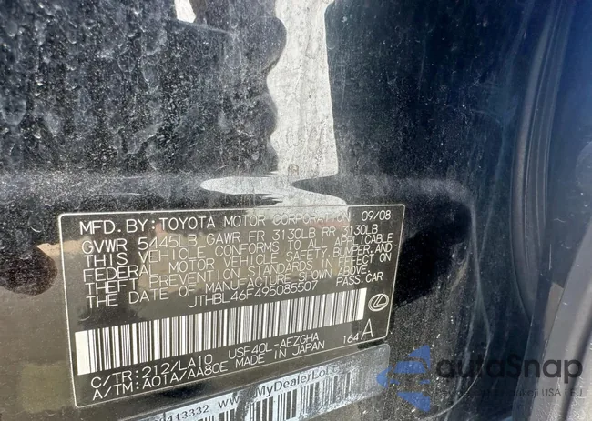 JTHBL46F495085507: 86190695