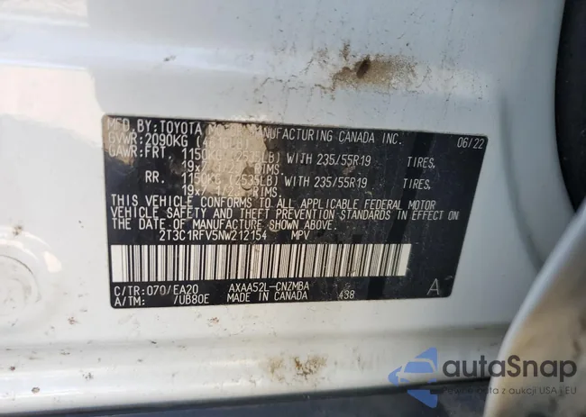 2T3C1RFV5NW212154: 91014725