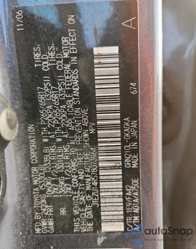 JTEZU14R578073964: 86714865