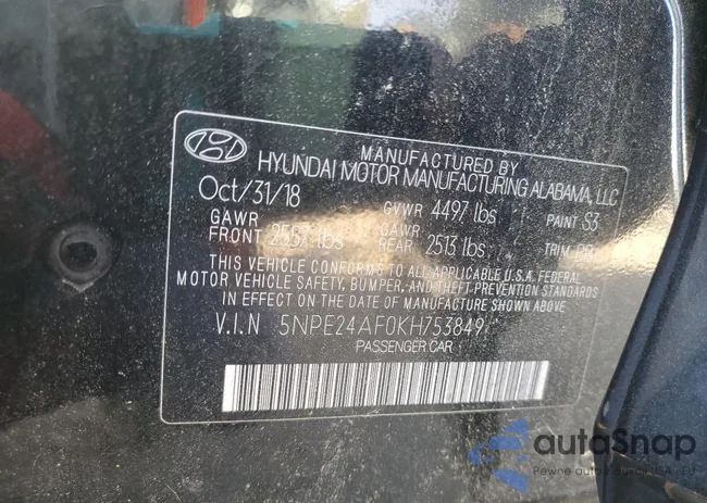 5NPE24AF0KH753849: 84898315