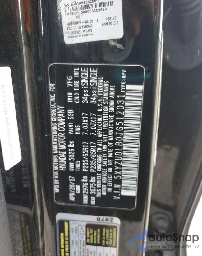 5XYZUDLB0JG512031: 84948615