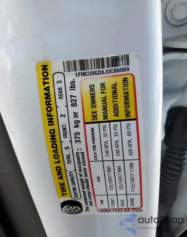 1FMCU9GDXJUC86069: 86156375