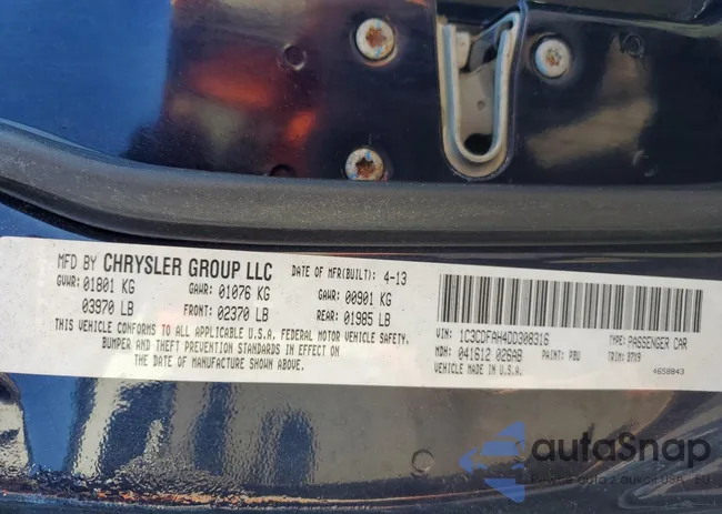 1C3CDFAH4DD308316: 85540425