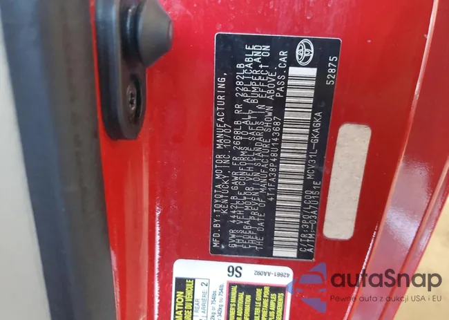 4T1FA38P48U143687: 89538415